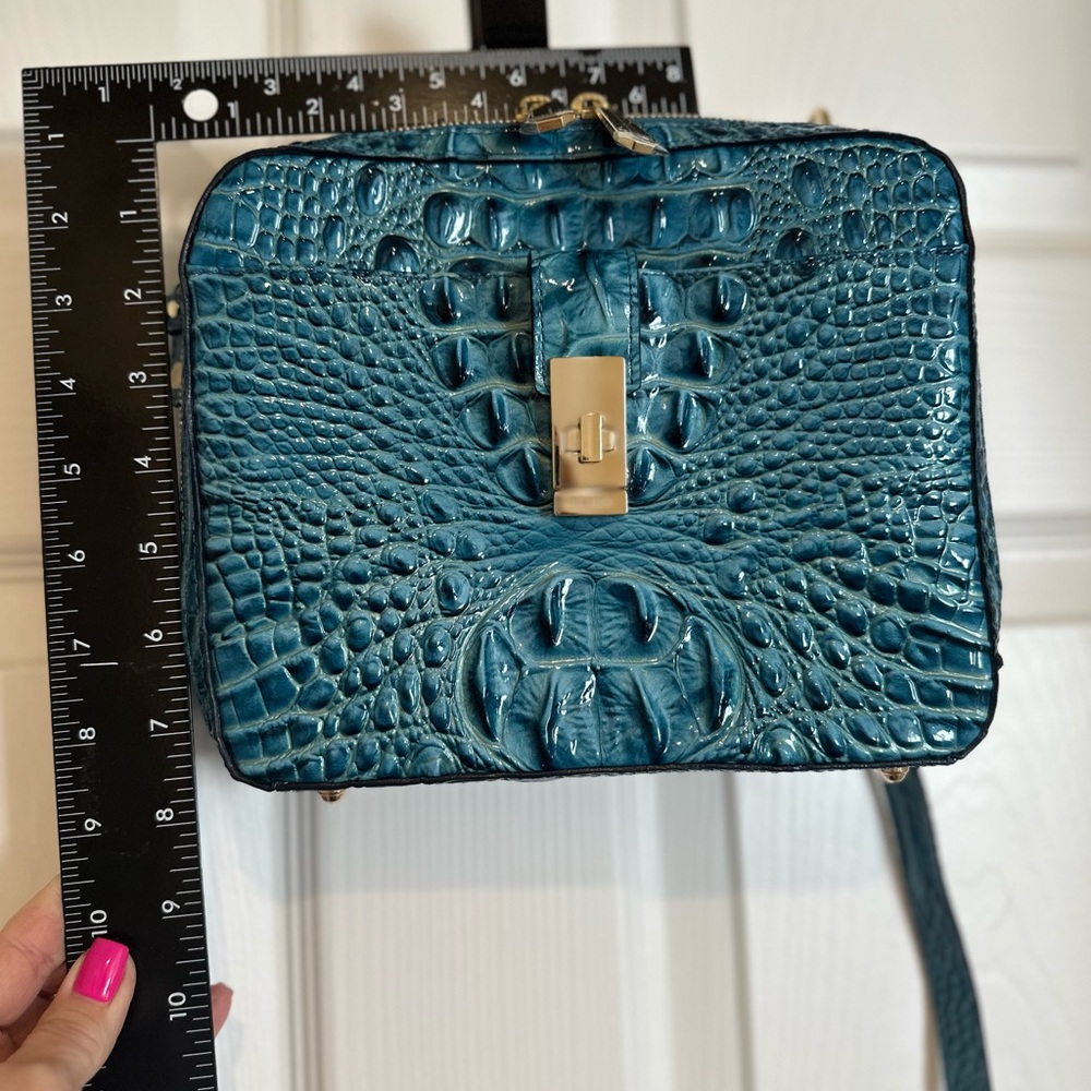 Brahmin Blue Crocodile Embossed Women's Bag